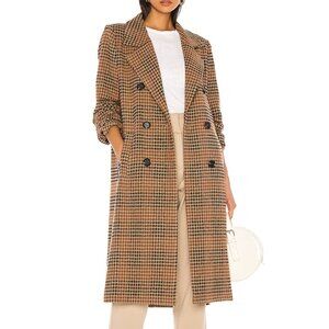 ASTR Vernon Coat in Chestnut Plaid size small but fits oversized